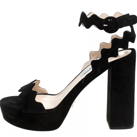 Prada Black Suede Leather Ankle Strap
Sandals Size 40 - Picture 3 of 12
